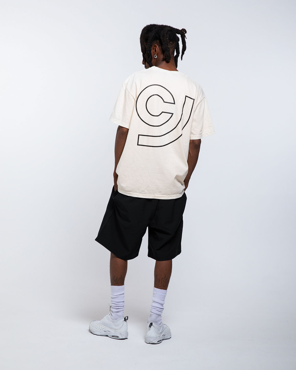 "CJ" IVORY TEE [PRE-ORDER]