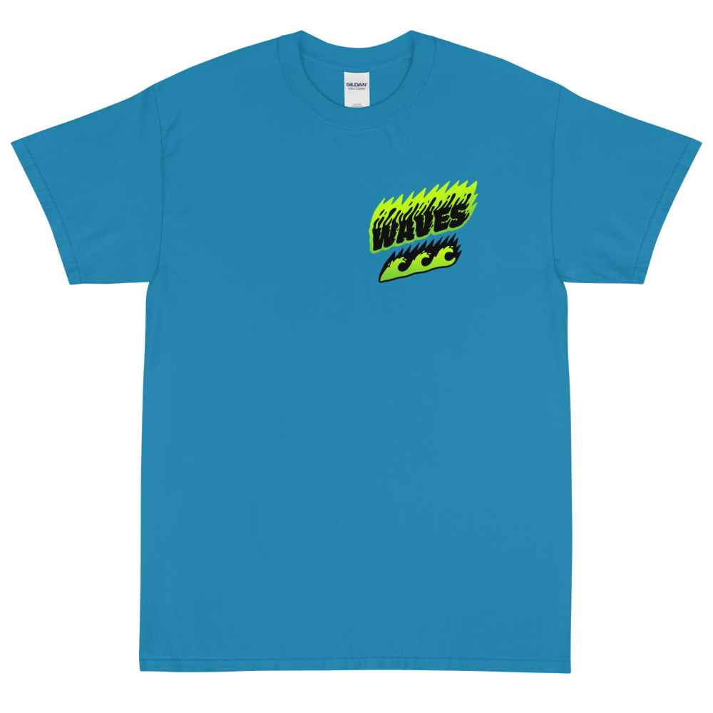 Waves Tee Sapphire Front