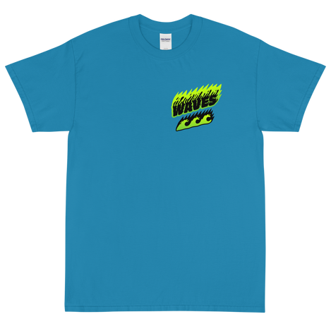 Waves Tee Sapphire Front