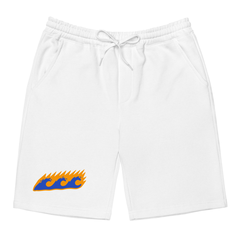 Waves Fleece Shorts White Front